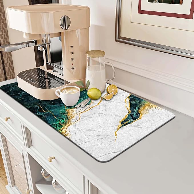 MCALK Marble Green Dish Drying Mat - Image 7