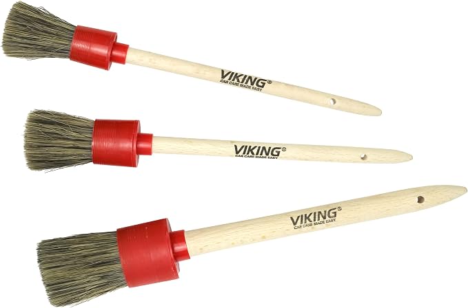 VIKING Car Detailing Brush Set for Car Cleaning Kit, Super-Soft Bristles for by VikingCarCare