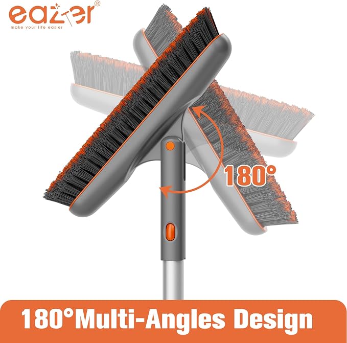 Eazer 53‘’ Grout Brush with Long Handle, 180°Rotation Tile Grout Cleaning Tool - Image 3