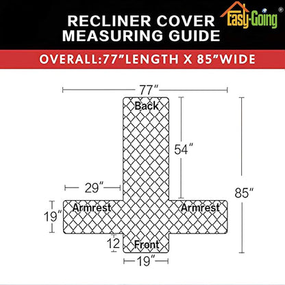 Easy-Going Recliner Sofa Slipcover Reversible Sofa Cover Water Resistant Couch Cover Furniture Protector with Elastic Straps for Pets Kids Children Dog Cat (Recliner, Chocolate/Ivory)