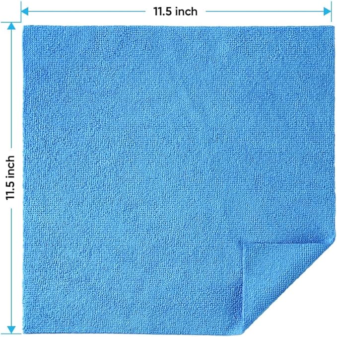 HOMEXCEL Blue Microfiber Cleaning Cloths 100 Pack, Reusable Cleaning Rags Shop - Image 7