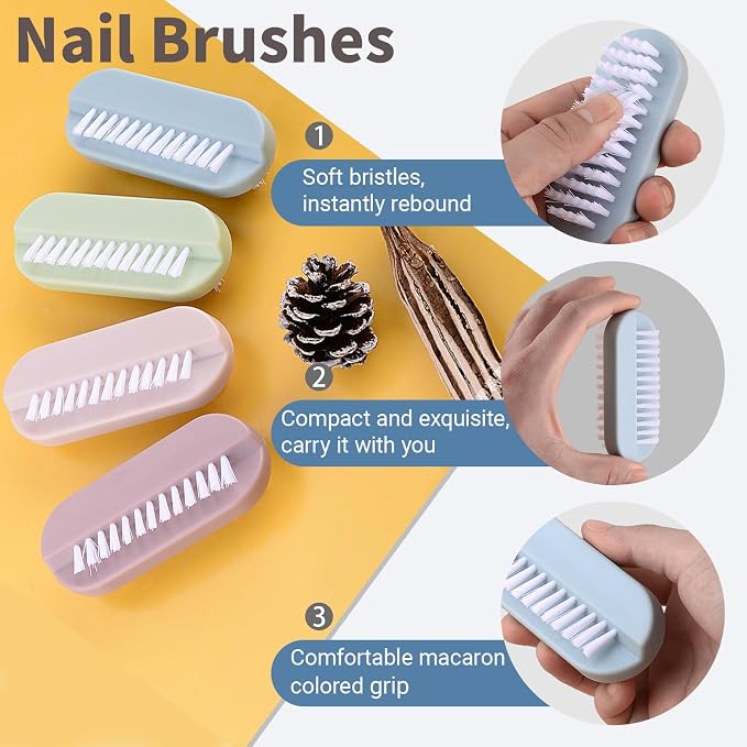 Nail Brush for Cleaning Fingernails 2 Sided Hand Fingernail Scrub Brush - Image 9