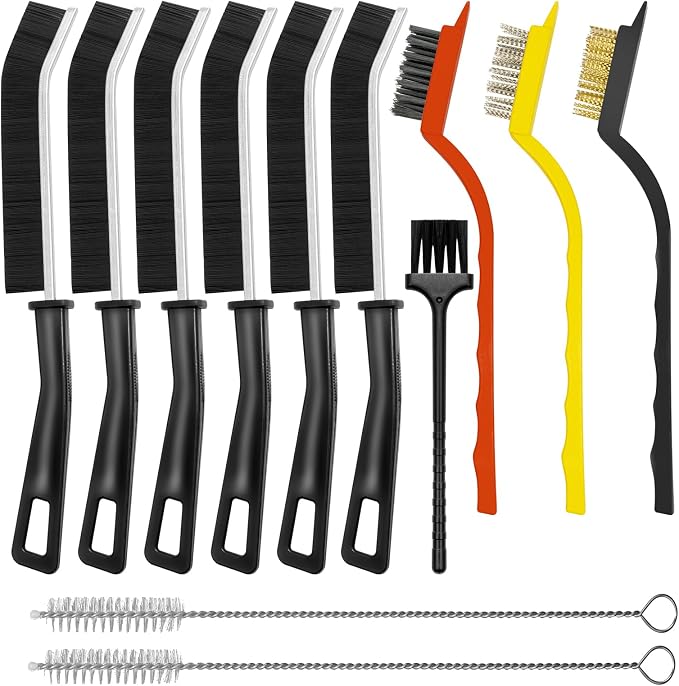 Crevice Cleaning Brush, Hard Bristle Grout Scrub Brushes Tool, Straw Cleaner by LCWYORH