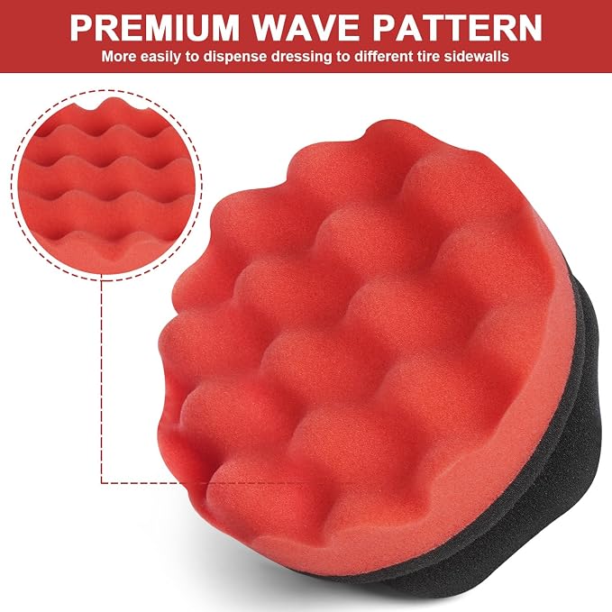 4 Pack Large Tire Shine Applicator Pad, Tire Hex Grip Applicator, Tire Shine - Image 3