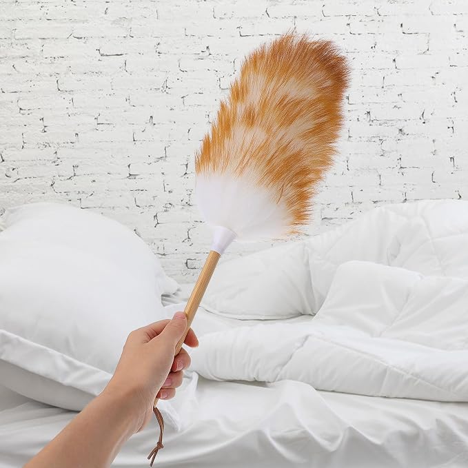 Alipis Wood Handle Wool Duster Hand Duster Dust Sweeper - Image 6