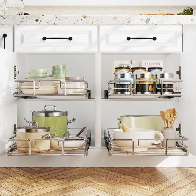 LOVMOR Pull Out Cabinet Organizer 22½" W x 21½" D, Kitchen Cabinet Pull Out - Image 6