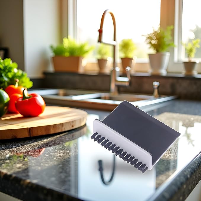 Black Kitchen Sink Squeegee Cleaner Countertop Brush Wiper Vegetable Cleaning - Image 8