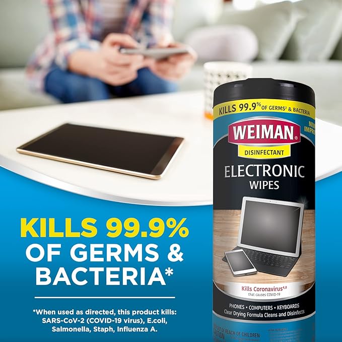 Weiman Electronics & Screen Disinfecting Wipes - Image 6
