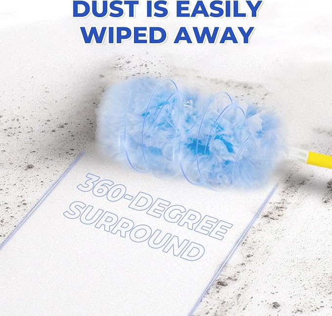 20 Count Duster Refills with Handle, Compatible with Swiffer Dusters Handle - Image 7