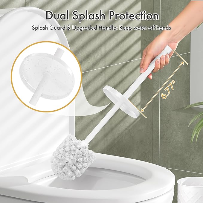 Toilet Bowl Brush and Holder Set 2 Pack - Image 3