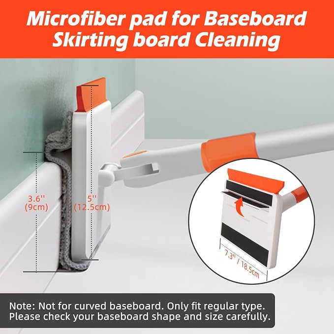 Qaestfy Wall & Baseboard Cleaner Mop Tool - Image 2