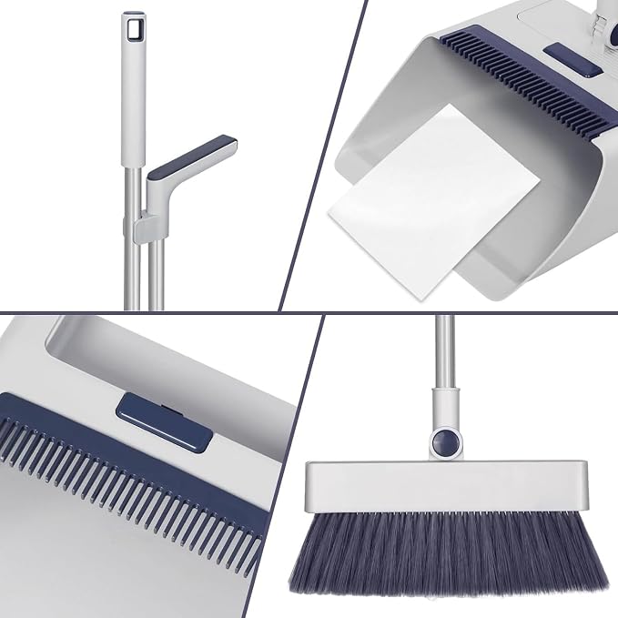 SDSM Broom with Dustpan Combo Set, 4 in 1 Multifunctional Broom and Dustpan - Image 6
