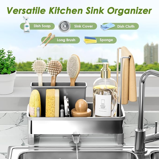 Stainless Steel Sink Caddy, Sponge Holder - Image 3