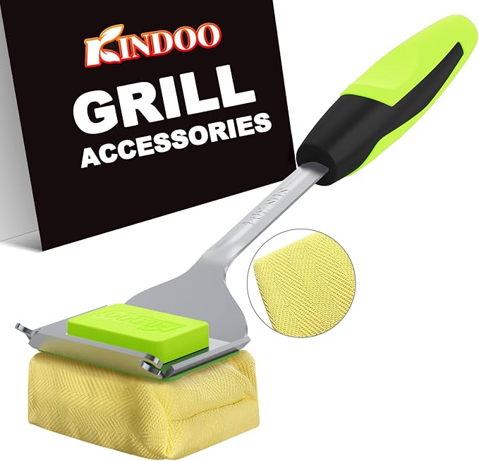 Grill Brush Bristle Free for Outdoor Grill, Steam Grill Cleaning Brush by KINDOO