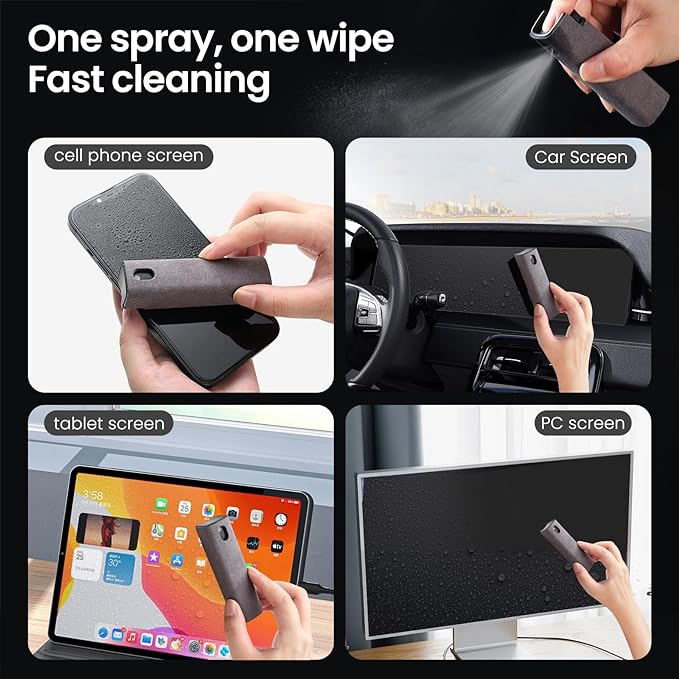 Screen Cleaner Spray and Wipe by ZERNBER- Computer Screen Cleaner, Laptop - Image 6