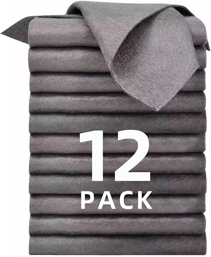 12 Pack Thickened Magic Cleaning Cloths, 30x30cm Reusable Microfiber Cleaning by LikGuest