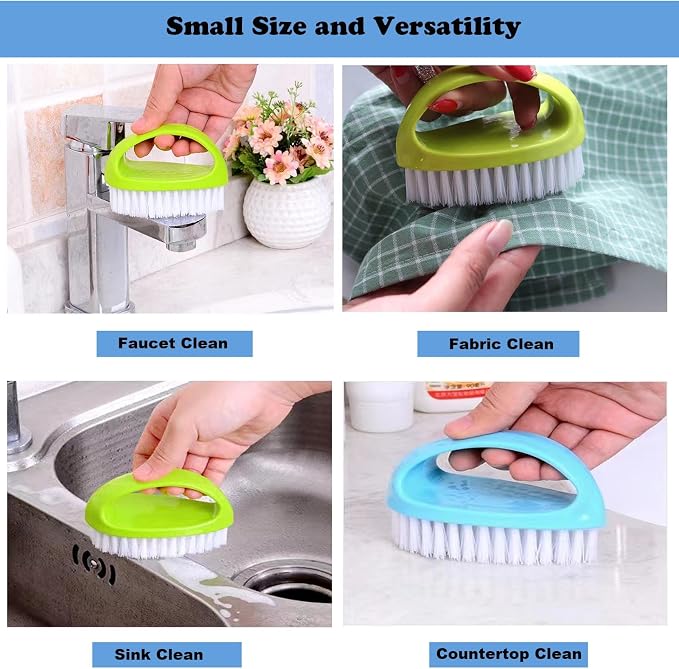 2 Pack Scrubbing Brushes for Cleaning, Heavy Duty Scrub Brush Nylon Stiff - Image 5