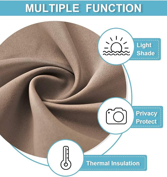 RYB HOME Curtains for Bedroom 63 inches Long, W 34 x L 63, 2 Panels - Image 2