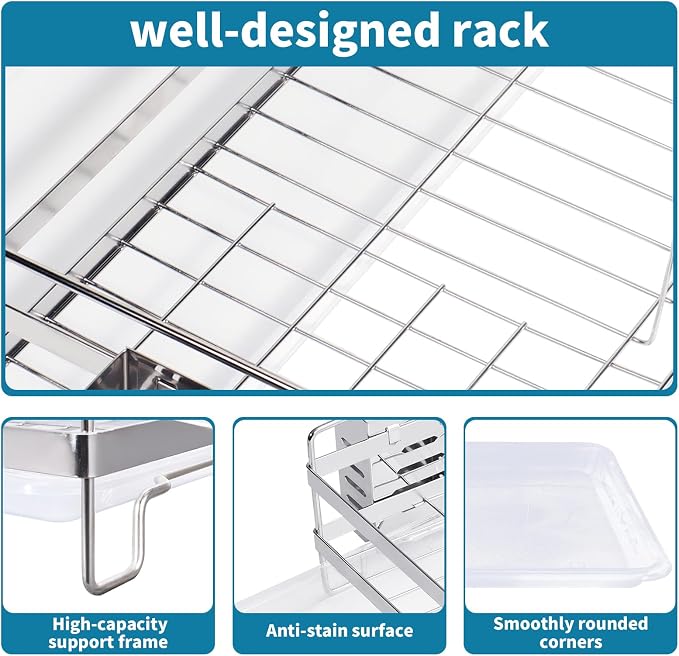 Stainless Steel Dish Racks for Kitchen Counter - Image 7