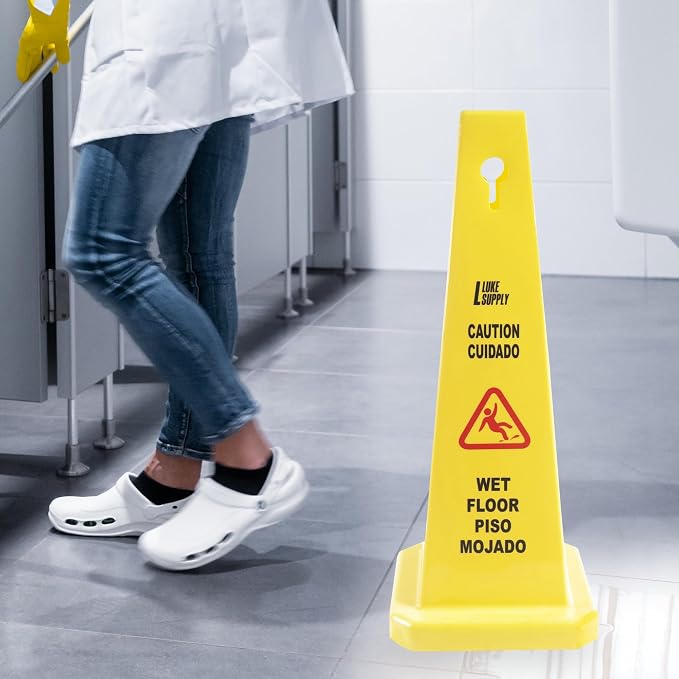 MATTHEW CLEANING 6 Packs 36” Caution Wet Floor Safety Cones - Image 3