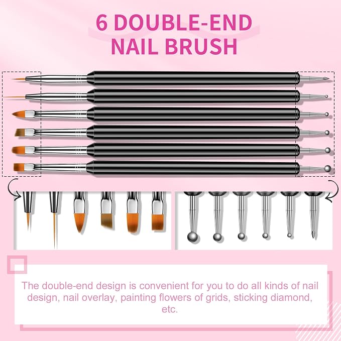 SAVILAND Nail Art Brushes Set - Image 2