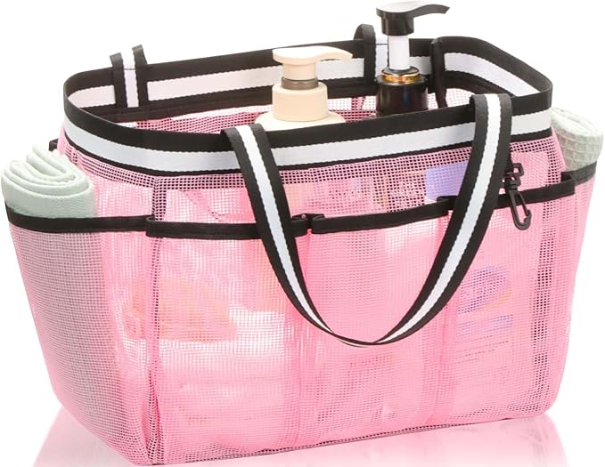 XL Mesh Shower Caddy Portable Shower Bag - Image 2