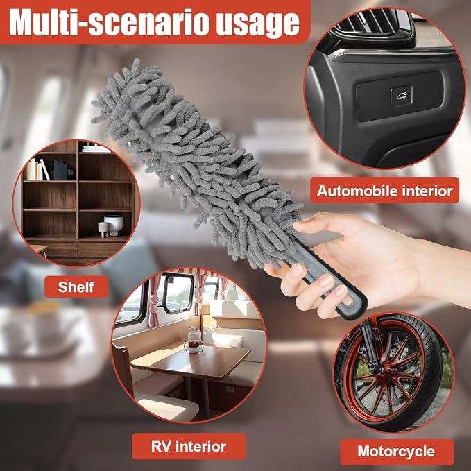Car Interior Duster, No Scratch Microfiber Cleaning Brush - Image 5