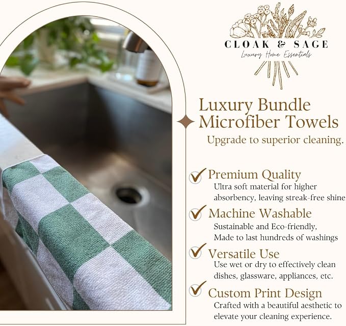 Microfiber Cleaning Cloths 13x13 – Lint-Free, Streak-Free Reusable Towels - Image 3