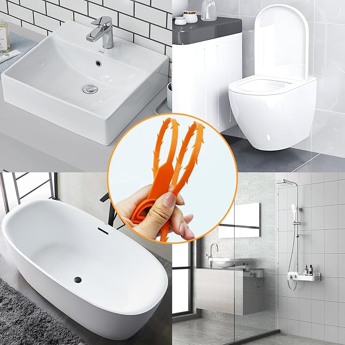 Drain Clog Remover, 25.2inch Flexible Long Pipe Snake Hair Clogs Catcher - Image 6