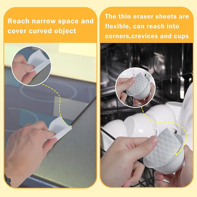 60 PCS Magic Cleaning Sponge Eraser Sheets, Reusable Upgrade Convex Point Scrub - Image 5