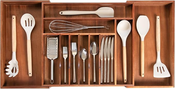 KitchenEdge Premium Silverware, Flatware and Utensil Organizer by KitchenEdge