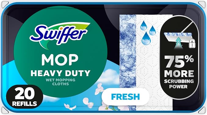 Swiffer Heavy Duty Mop Wet Multi-Surface Cloth Refills by Swiffer