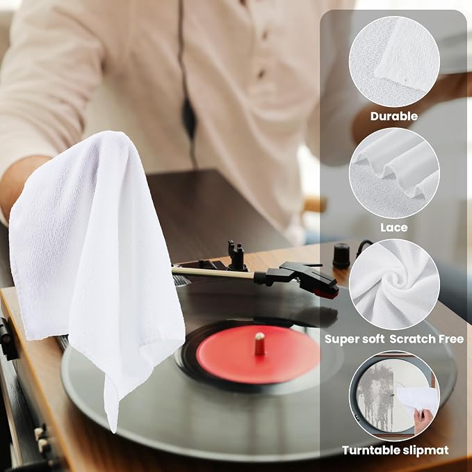 Honeydak 8 Pack Microfiber Record Cleaning Cloth, TV Screen, Musical Instrument - Image 5