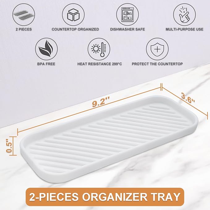 Silicone Organizer Tray, Soap and Sponge Holder - Image 2
