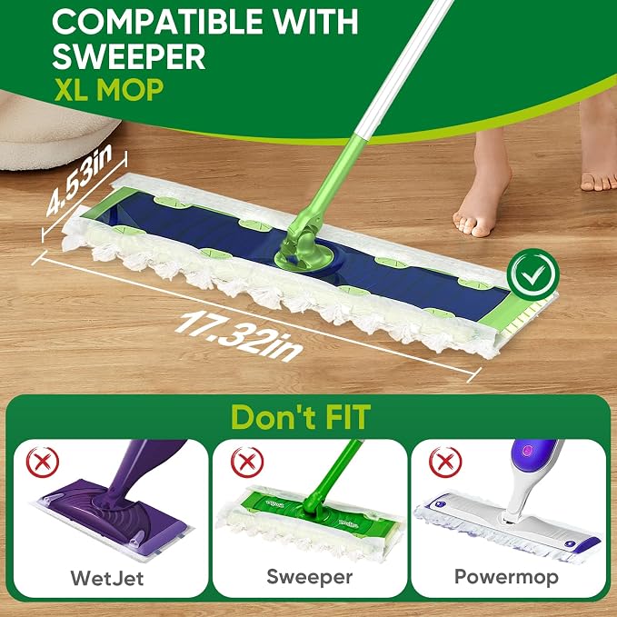 XL Heavy Duty Dry Sweeping Cloths Compatible - Image 2