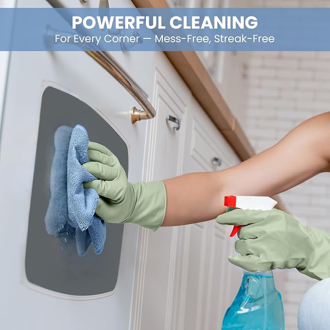Microfiber Cleaning Cloth, 12 Pack Blue Cleaning Rags - Image 6