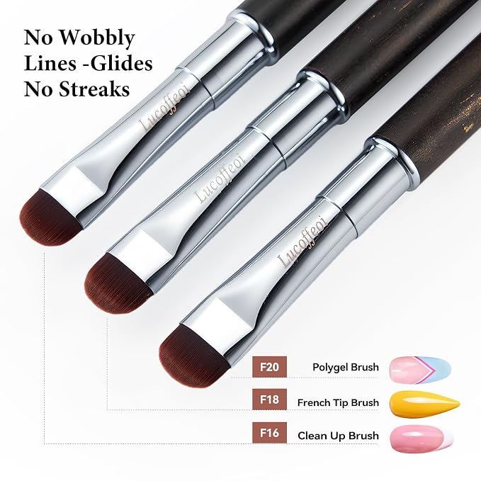 Nail Art Brush, 2-in-1 French Tip and Cuticle Cleanup Brush - Image 7