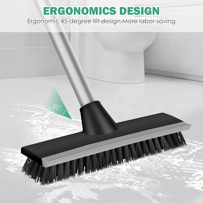 SetSail Floor Scrub Brush with 51-Inch Long Adjustable Handle 2 in 1 Scrape - Image 4