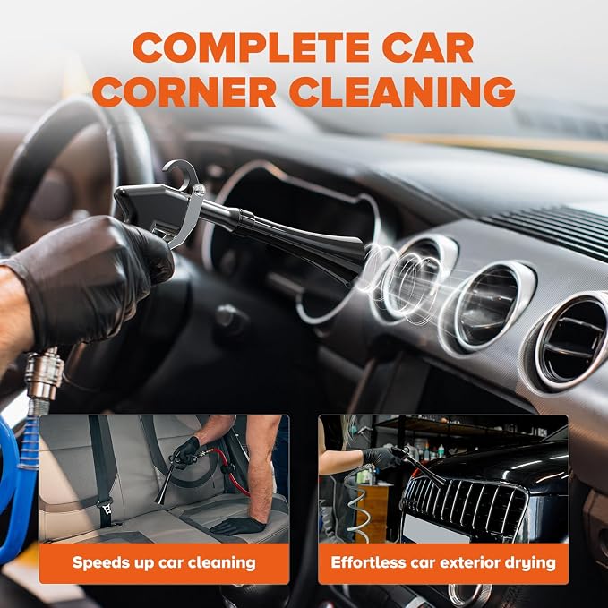 Tornado Car Cleaning Gun Interior Dryer Air Blow Gun, Automotive Tool Car - Image 3