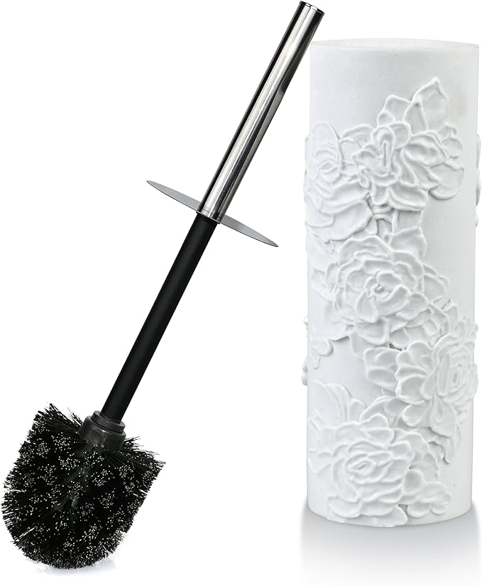 Toilet Brush and Holder Set for Bathroom, Stylish and Durable Cleaning Tool by IndecorHome