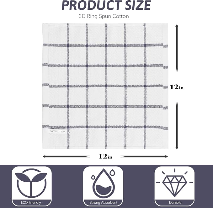 Nialnant 18 Pack Kitchen Towels, 100% Cotton Dish Towels - Image 2