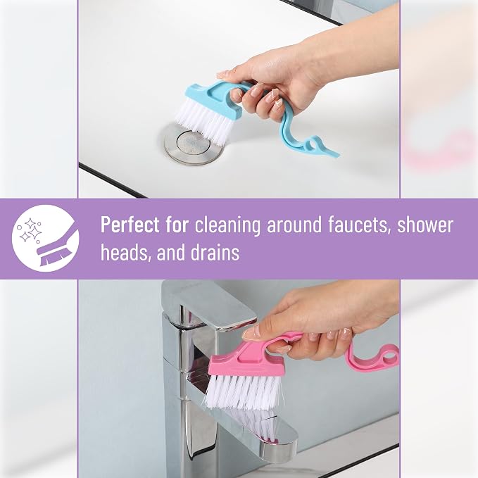 Slick- Window Track Cleaning Brush, 2 Pack, Built-in Scraper, Window Track - Image 5