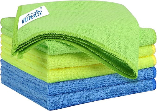 HOMEXCEL Microfiber Cleaning Cloth 6 Pack, 12.5 x 12.5 Inch Microfiber Towels by HOMEXCEL