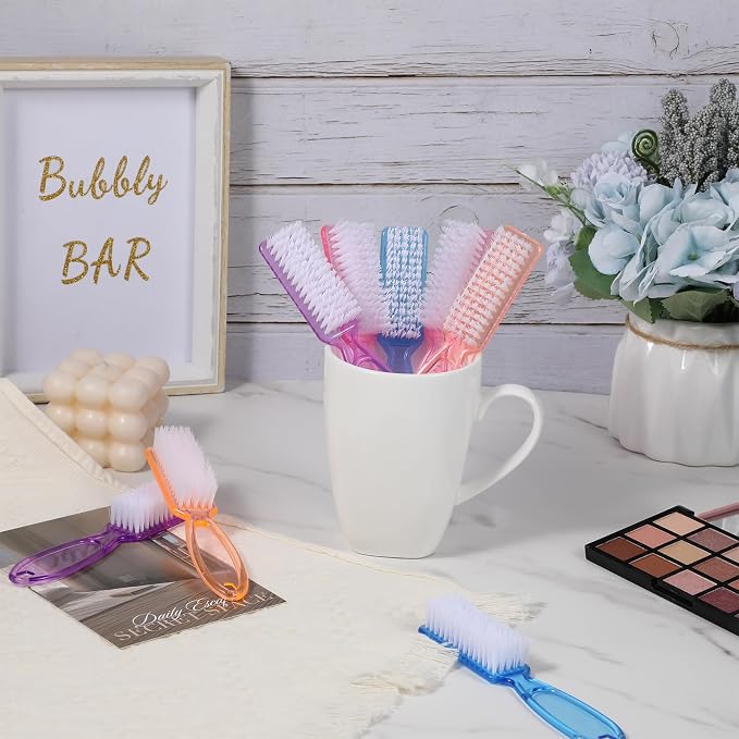 100 Pcs Handle Grip Nail Brush Bulk Nail Brushes - Image 4