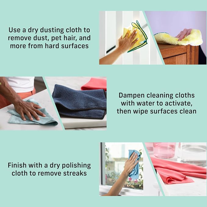 E-Cloth 6-pc Home Cleaning Essentials, Contains Multiple Microfiber Cleaning - Image 3