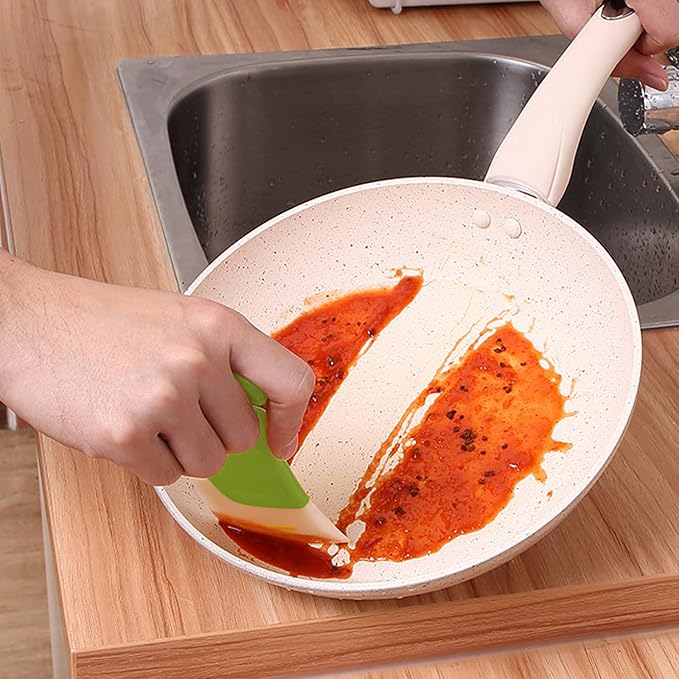 Silicone Pan Scraper Dish Cleaning Spatula Bowl Scraper Dish Scraper Non Stick - Image 2