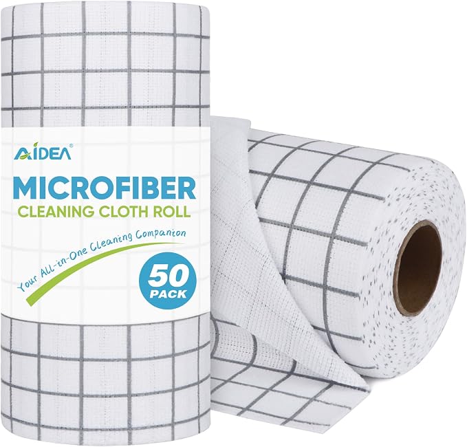 AIDEA Microfiber Cleaning Cloth Roll, Microfiber Kitchen Towels, Reusable Paper by AIDEAHOME