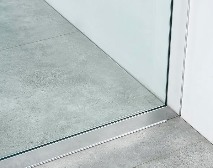 Shower Screen 36" x 76" Half Frameless Shower Wall Panel, Tempered Glass 3/8 - Image 9