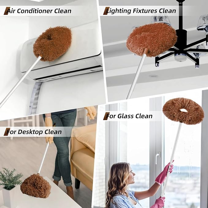 DRQ Ceiling Fan Cleaner Duster, 2 Pack Reusable Microfiber Duster - Image 6