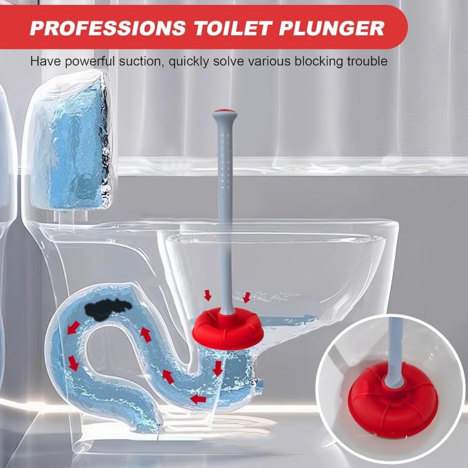 Toilet Plunger and Brush Set for Bathroom Cleaning - Image 6